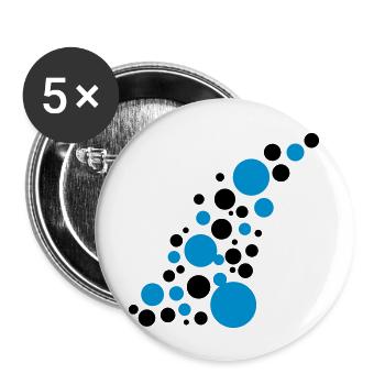 Circle points pattern design - Buttons large 2.2''/56 mm (5-pack) - white - Front