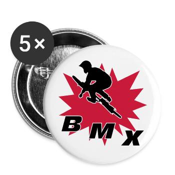 BMX - Buttons groß 56 mm (5er Pack) - Weiß - Vorne