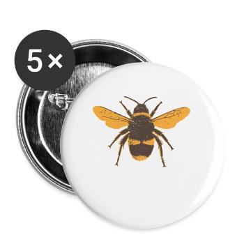 bee - Buttons large 2.2''/56 mm (5-pack) - white - Front