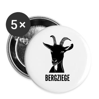 Chèvre de montagne - Lot de 5 grands badges (56 mm) - blanc - Devant