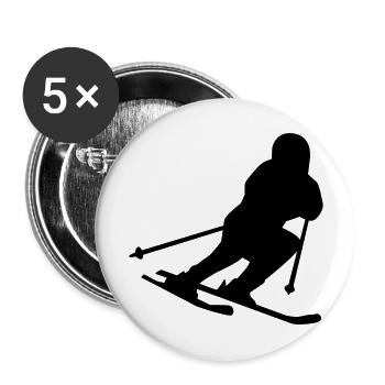 Ski - Buttons groß 56 mm (5er Pack) - Weiß - Vorne