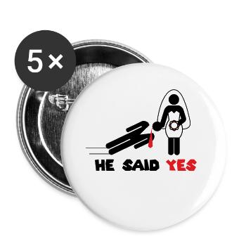 Bachelor Party Funny saying humor wedding - Buttons large 2.2''/56 mm (5-pack) - white - Front
