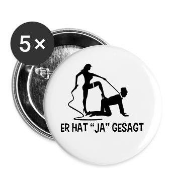 Mariage Mariage Mariage Mariage Bachelor Bachelor Party - Lot de 5 grands badges (56 mm) - blanc - Devant