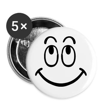smiley - Buttons large 2.2''/56 mm (5-pack) - white - Front