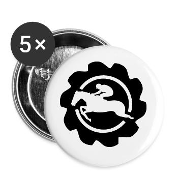 horse riding horse logo banniere buffer horses - Buttons large 2.2''/56 mm (5-pack) - white - Front