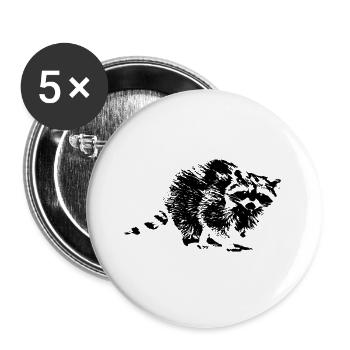 Rat de lavage - Lot de 5 grands badges (56 mm) - blanc - Devant