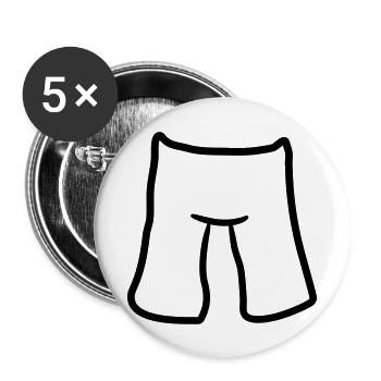 pantalon d'été mis sur des shorts vêtements chauds bo - Lot de 5 grands badges (56 mm) - blanc - Devant