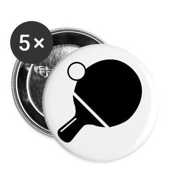 tischtennis tischtennisschläger - Buttons groß 56 mm (5er Pack) - Weiß - Vorne