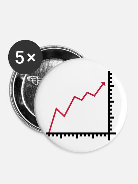 Diagramm - Buttons groß 56 mm (5er Pack) - Weiß