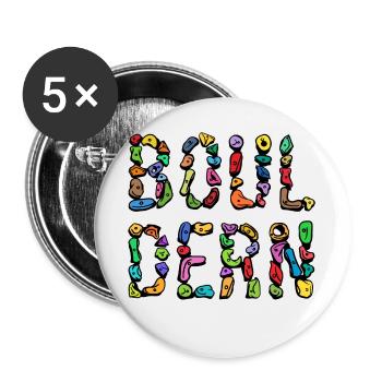 Escalade escalade escalade alpinisme - Lot de 5 grands badges (56 mm) - blanc - Devant