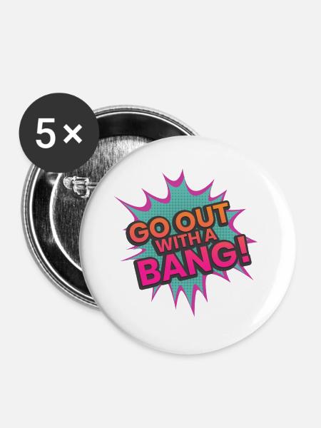 Sprechblase - Buttons groß 56 mm (5er Pack) - Weiß