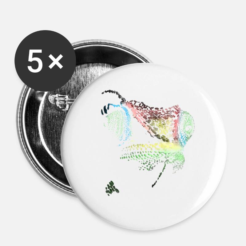 chameleon - Buttons large 2.2''/56 mm (5-pack) - white
