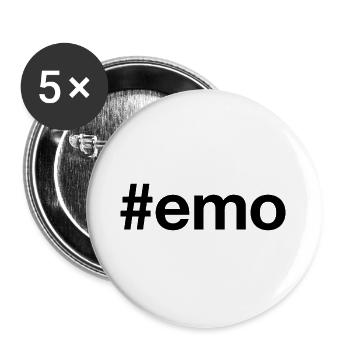 EMO Hashtag emotional - Buttons large 2.2''/56 mm (5-pack) - white - Front