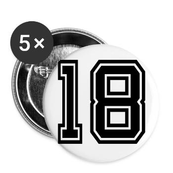 18 - Buttons groß 56 mm (5er Pack) - Weiß - Vorne