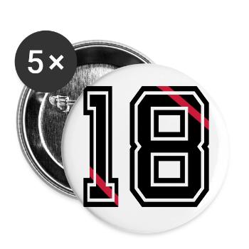 18 - Buttons groß 56 mm (5er Pack) - Weiß - Vorne