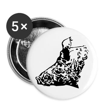 Wild Boar - Buttons large 2.2''/56 mm (5-pack) - white - Front