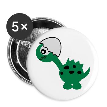 Dino - Monstamoons - Buttons groß 56 mm (5er Pack) - Weiß - Vorne