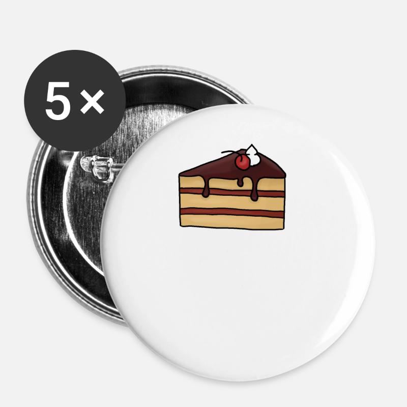 cake cake - Buttons large 2.2''/56 mm (5-pack) - white