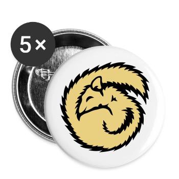 loir animal dormir dort hibernation - Lot de 5 grands badges (56 mm) - blanc - Devant