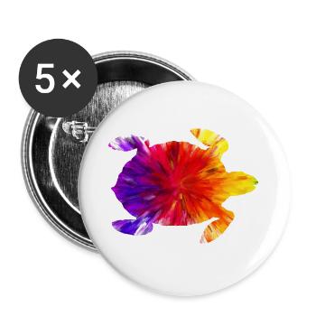 Colored turtle - Buttons large 2.2''/56 mm (5-pack) - white - Front