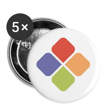 kleeblatt symbol colors shamrock Farben Geschenk - Buttons groß 56 mm (5er Pack) - Weiß - Vorne