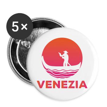 Venezia Venice Italy Shirt - Buttons large 2.2''/56 mm (5-pack) - white - Front