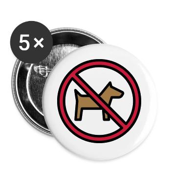 Lustige Geschenke für Katzenfreunde - Buttons groß 56 mm (5er Pack) - Weiß - Vorne