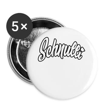 schnulli - Buttons groß 56 mm (5er Pack) - Weiß - Vorne