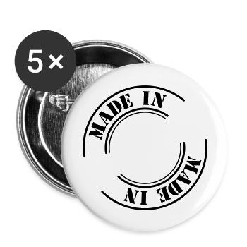 made in - Buttons large 2.2''/56 mm (5-pack) - white - Front