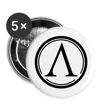sparta - Lot de 5 grands badges (56 mm) - blanc - Devant