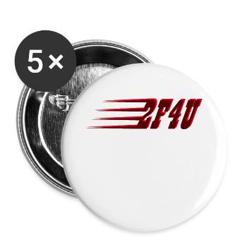 2F4U - Too Fast For You - Buttons groß 56 mm (5er Pack) - Weiß - Vorne