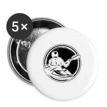 Kayak Canoe Paddling | Paddler white water gifts - Buttons large 2.2''/56 mm (5-pack) - white - Front