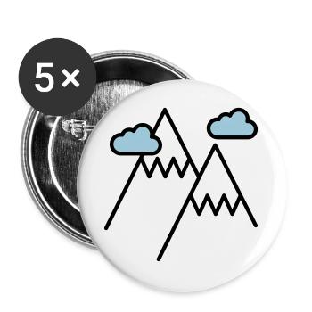The mountain calls - Buttons large 2.2''/56 mm (5-pack) - white - Front