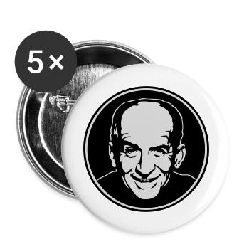 simplement louis - Lot de 5 grands badges (56 mm) - blanc - Devant