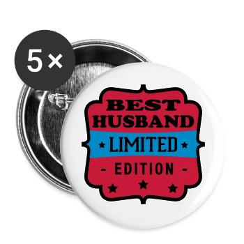 Best husband limited edition - Buttons groß 56 mm (5er Pack) - Weiß - Vorne