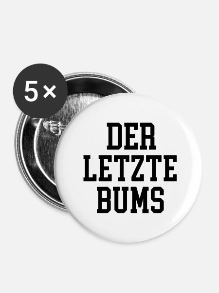 bums - Buttons groß 56 mm (5er Pack) - Weiß
