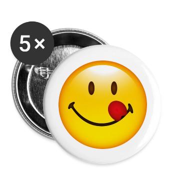 Smiley Taste - Buttons large 2.2''/56 mm (5-pack) - white - Front