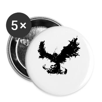 Phoenix - Lot de 5 grands badges (56 mm) - blanc - Devant