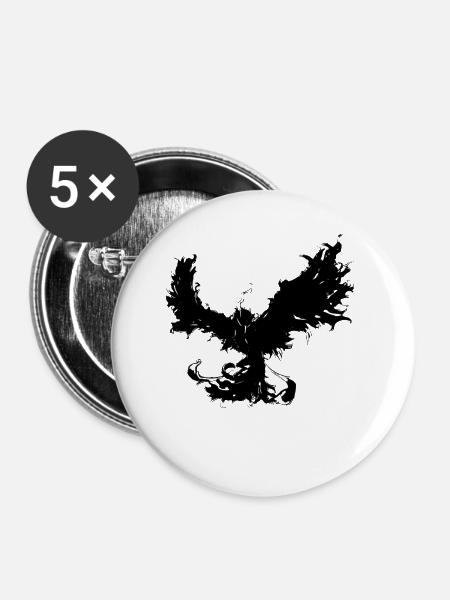 Phönix - Buttons groß 56 mm (5er Pack) - Weiß