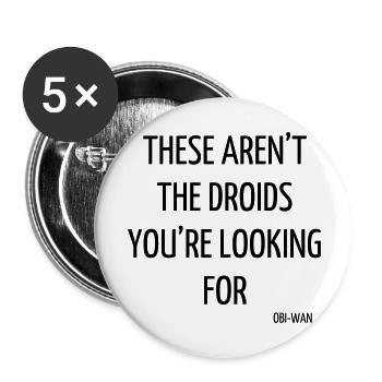 Cinema / Film / Zitat / TV-Serie - Buttons groß 56 mm (5er Pack) - Weiß - Vorne
