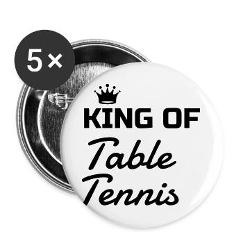 Table Tennis - Ping Pong - Sport - Racket - Ball - Buttons groß 56 mm (5er Pack) - Weiß - Vorne