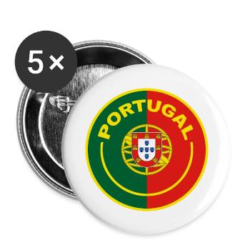 Portugal 01 - Lot de 5 grands badges (56 mm) - blanc - Devant