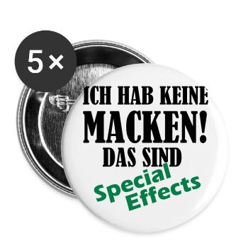 keine_macken_02 - Buttons groß 56 mm (5er Pack) - Weiß - Vorne