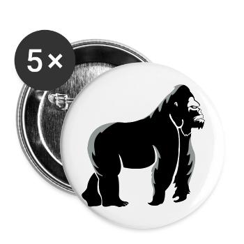 gorilla_002 - Buttons large 2.2''/56 mm (5-pack) - white - Front