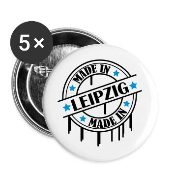 made_in_leipzig_02 - Buttons groß 56 mm (5er Pack) - Weiß - Vorne