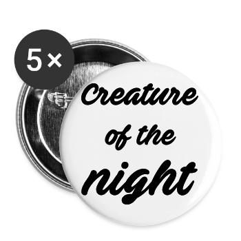 Creature of the night - Buttons large 2.2''/56 mm (5-pack) - white - Front