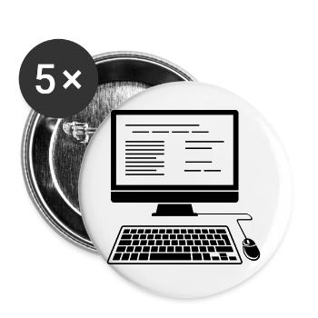 PC Desktop Computer - Buttons groß 56 mm (5er Pack) - Weiß - Vorne