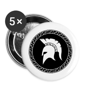 sparta_helm_01 - Buttons large 2.2''/56 mm (5-pack) - white - Front