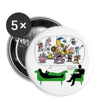 therapeut_psychologe_10201603 - Buttons groß 56 mm (5er Pack) - Weiß - Vorne