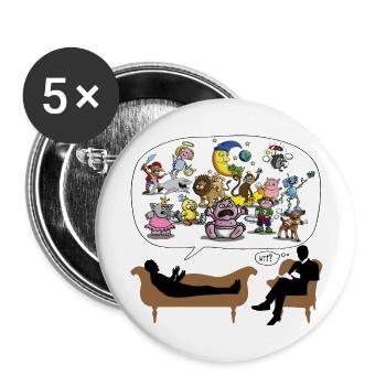therapeut_psychologe_10201602 - Buttons groß 56 mm (5er Pack) - Weiß - Vorne